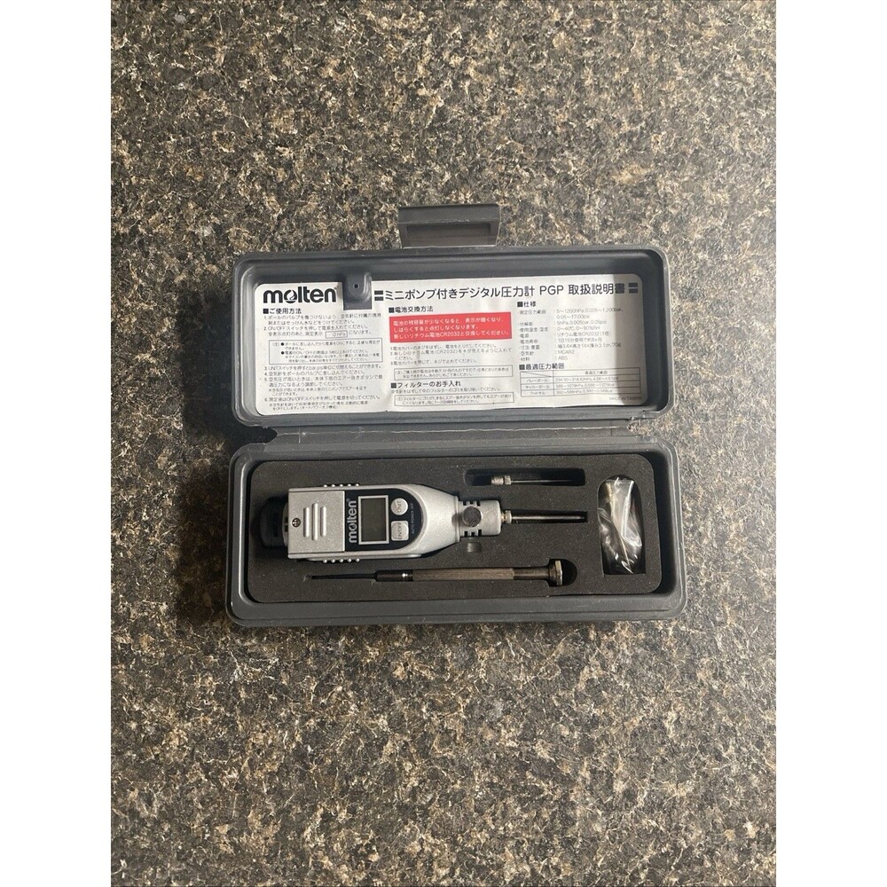 JAPAN Molten Professional Digital Pressure Gauge With Mini Pump PGP Volley Ball